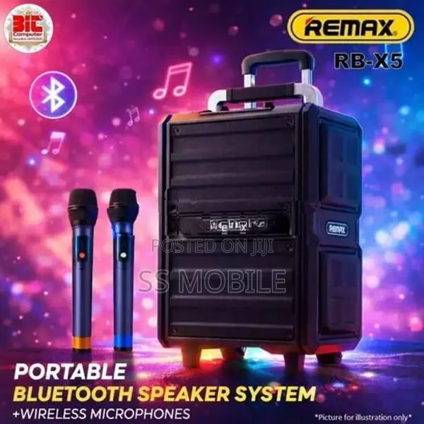 Remax RB-X5 Outdoor Trolley Bluetooth Speaker with Two Mics