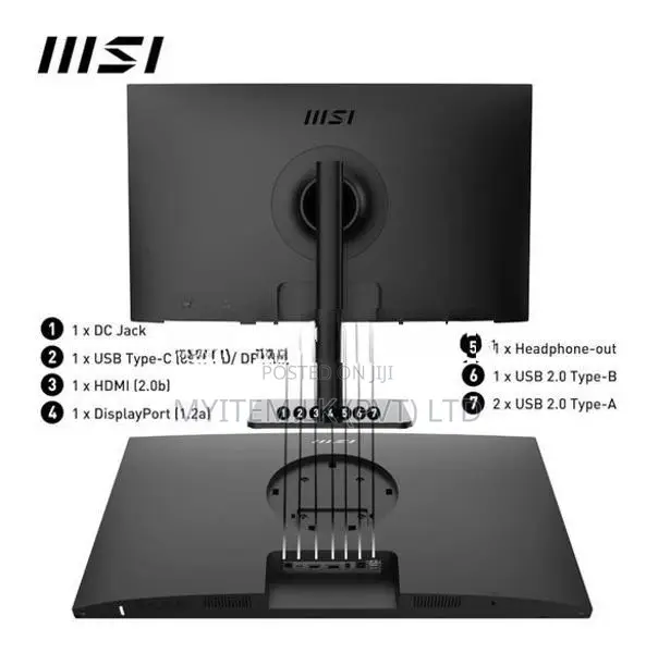 MSI Modern MD272QXP 27″ Business and Productivity Monitor 100Hz 2K WQH