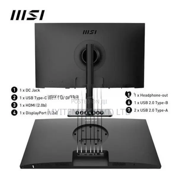 MSI Modern MD272QXP 27″ Business and Productivity Monitor 100Hz 2K WQH
