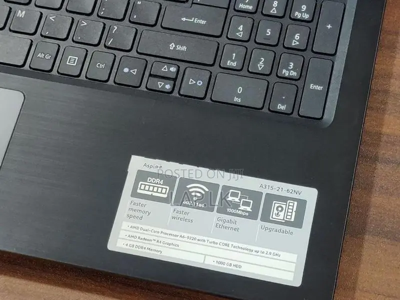 Acer Aspire 3 A315-21 AMD A6 9220–9th Gen 4GB RAM 1TB HDD..