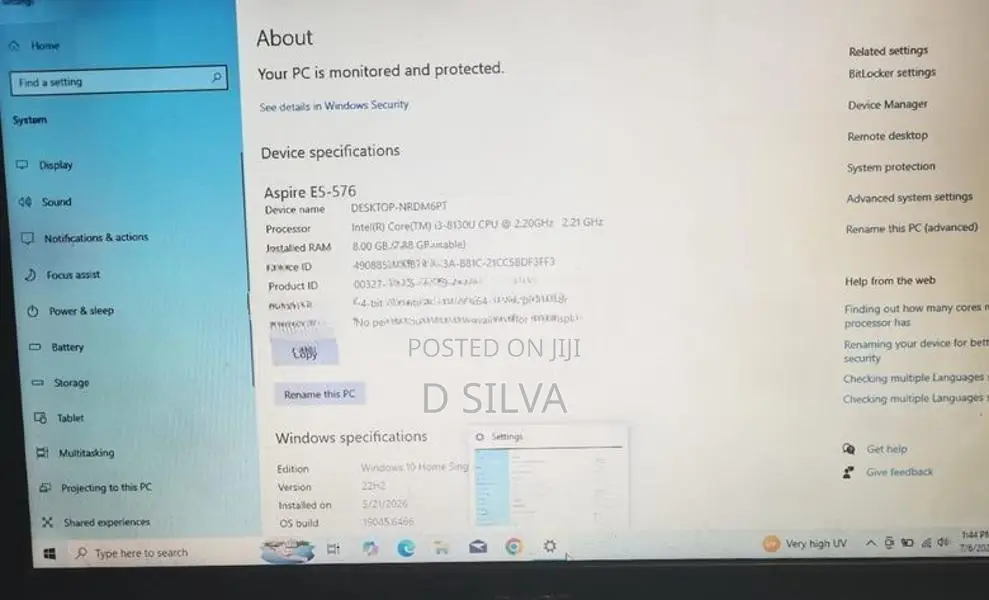 Acer Aspire E 15 8TH Gen Laptop