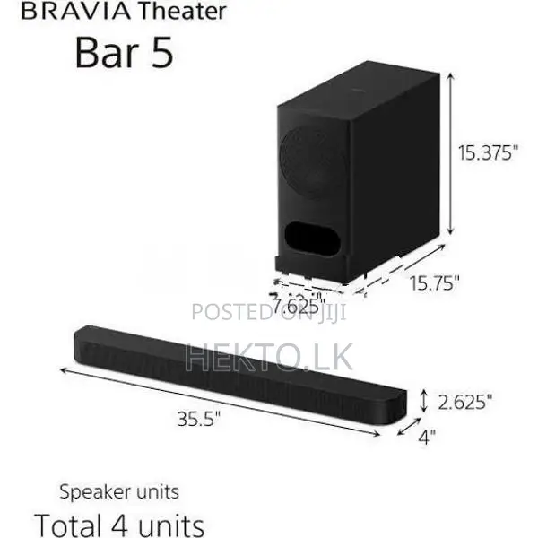 Sony HT-B500 Bravia Theatre Bar 5 3.1 Inch Soundbar