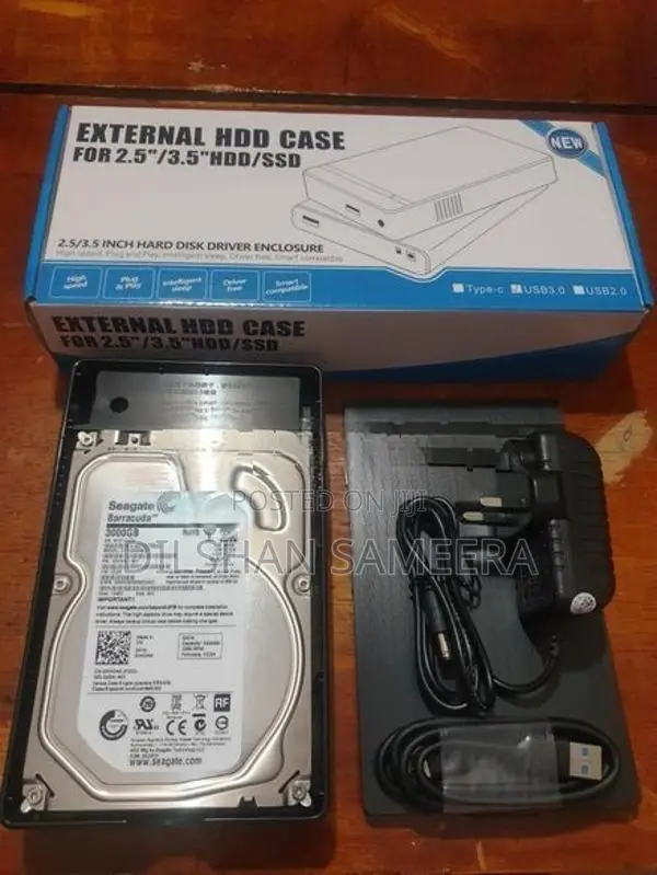 3TB Seagate Hard Drive With Desktop 3.5' HDD Enclosure PC Games