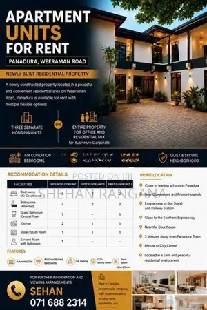 House for rent in Panadura