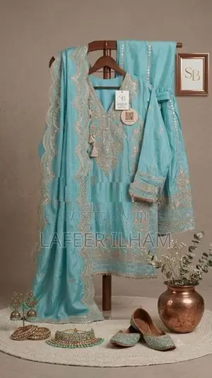 Pakistani Silk Embroidered Gharara Suit