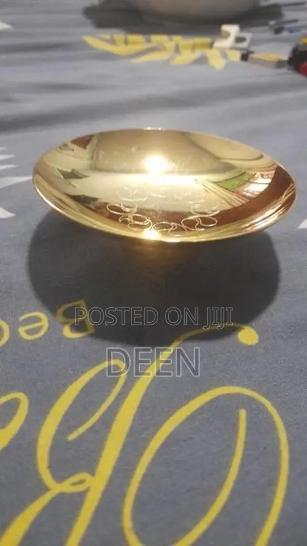 Old 24k Plated Dishes Set