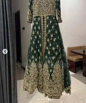 Emerald Dark Green Lehenga Walima Dress