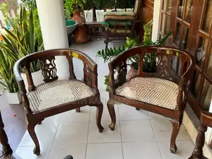 Elegant Veranda Chairs with Cushions – Set of 4