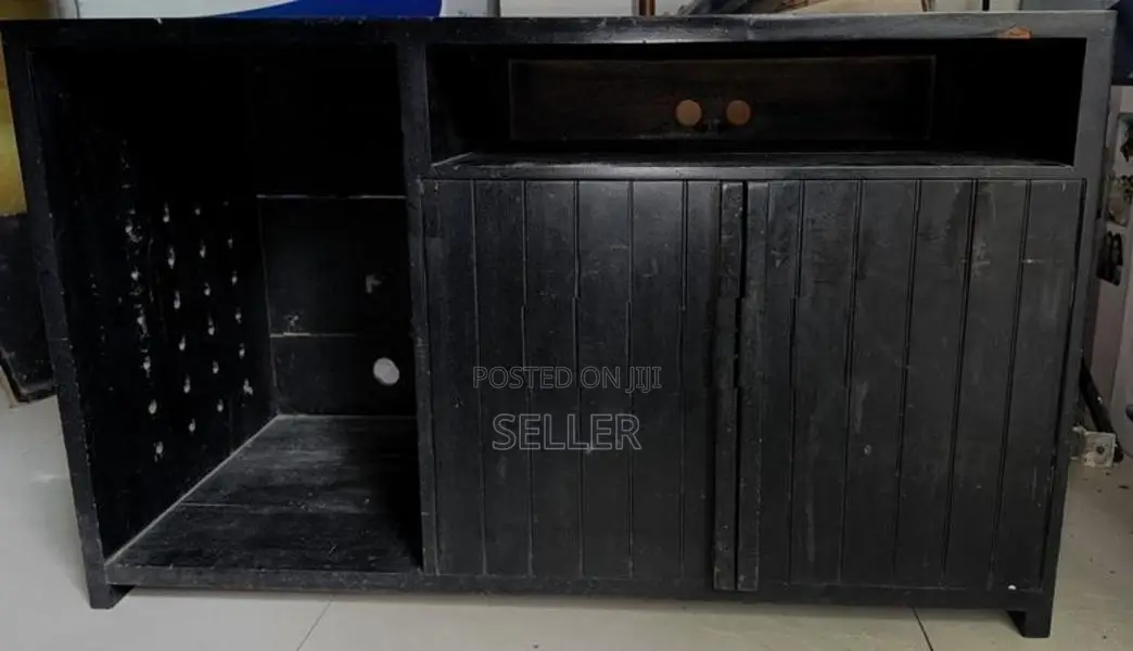 Solid Teak TV Console Stand