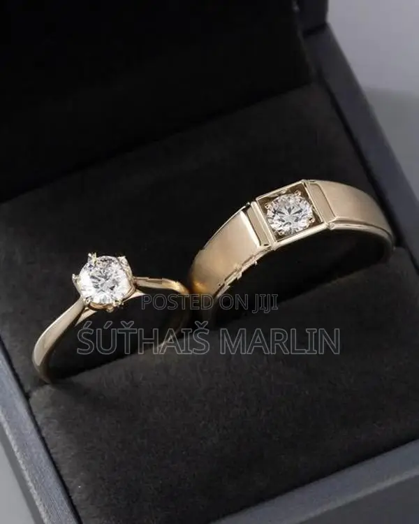Couple Ring with Gem Stone