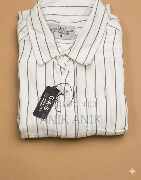 Linen Short Sleeve Stripe Shirt