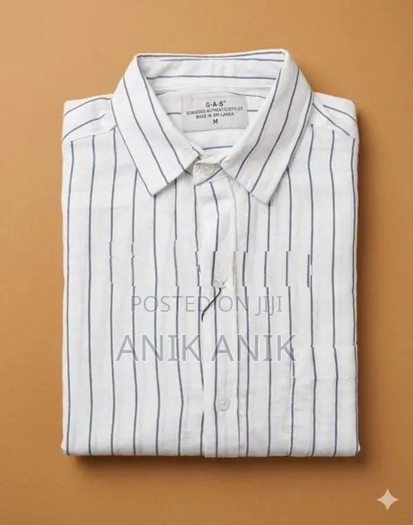 Linen Short Sleeve Stripe Shirt
