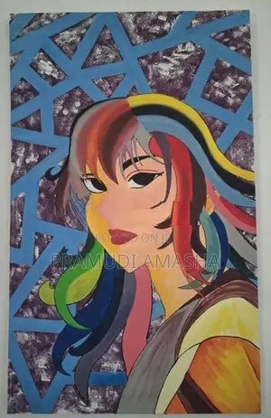 Colorful Morden Art Portrait Painting