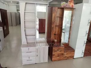 Melamine Dressing Table with Cupboard