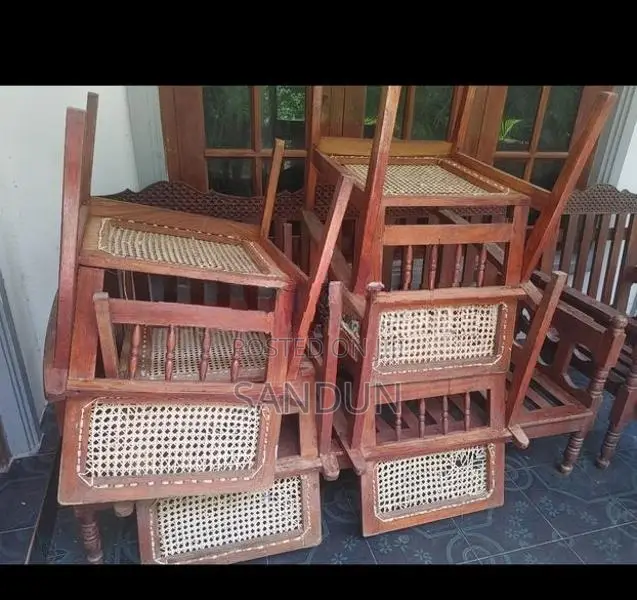Cane chair set 2 + 1