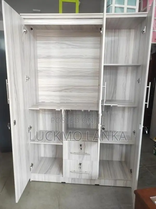 New 3 Door Melamine Cupboard (X2)