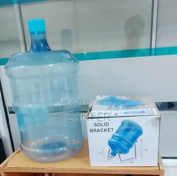 Water Dispenser Manual and Stand with Empy Bottle