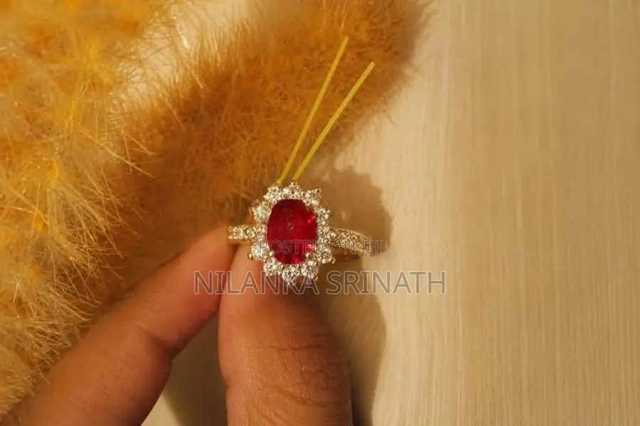 Silver Ring 925 Garnet Stone