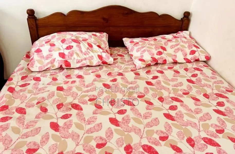 Teak Bed with triple layer mattress