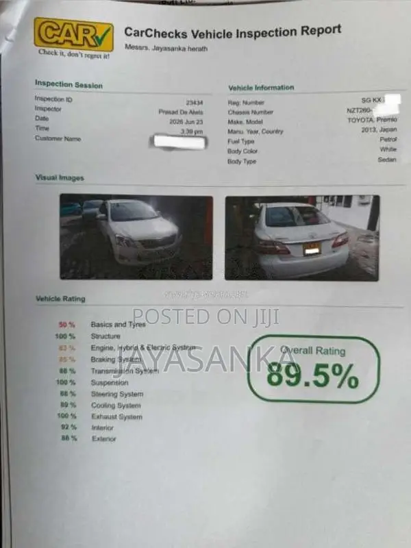 Toyota Premio G Superior 2013 Car (Used)