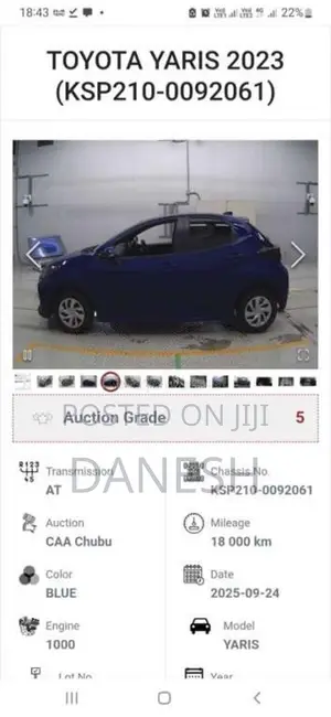 Toyota Yaris 2023 Car (Used)