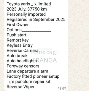 Toyota Yaris 2023 Car (Used)