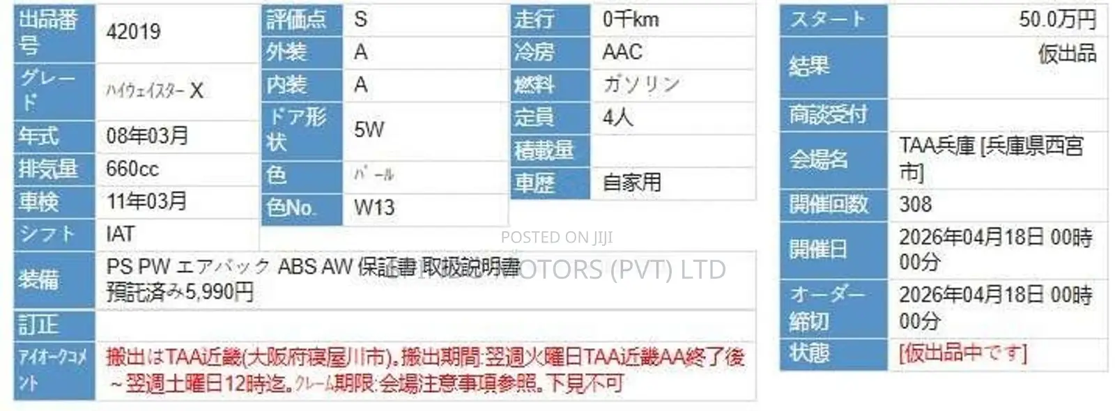 Nissan Dayz 2026 Car Brand New