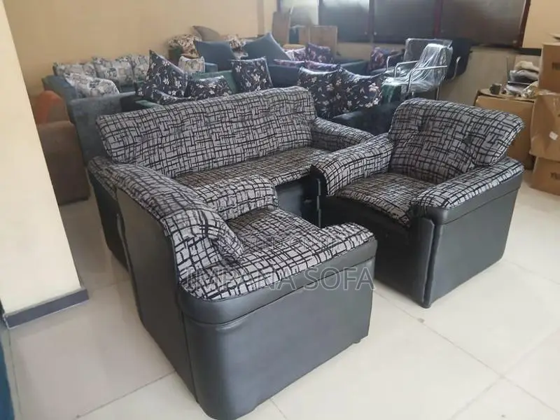 BRAND NEW OFFICE HOME L SOFA TWO TONE SET 3+1+1
