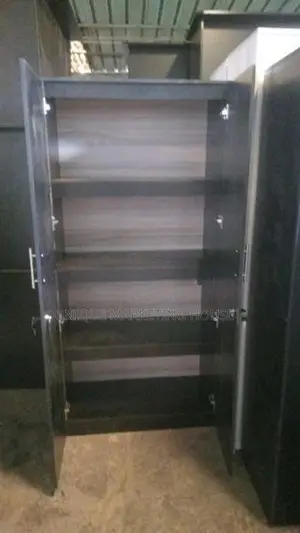 Modern Black 5.5 Ft Smart Cupboards
