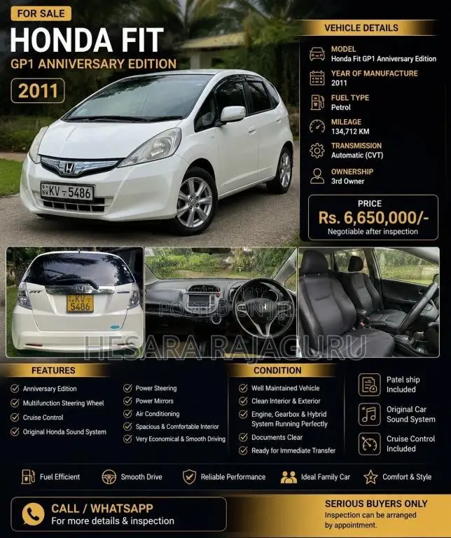 Honda Fit 2011 Car (Used)