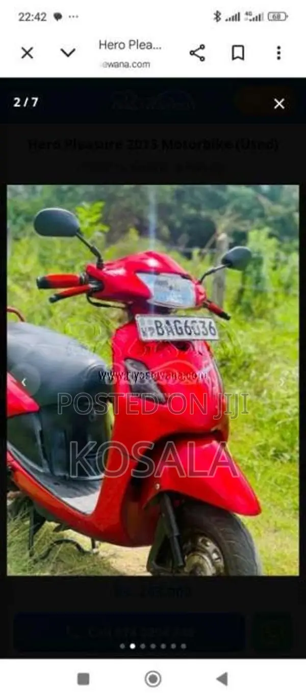 Hero Pleasure 2013 Motorbike (Used)