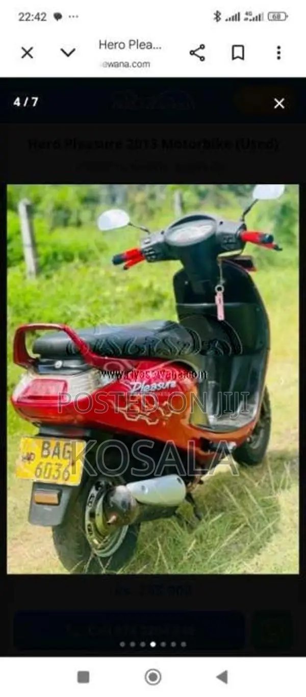 Hero Pleasure 2013 Motorbike (Used)