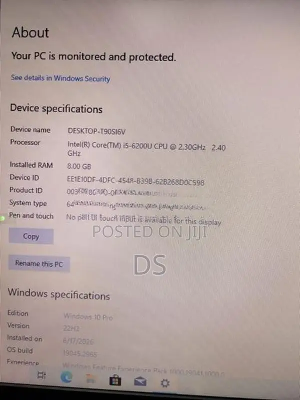 HP i5 6th Gen Laptop with Charger