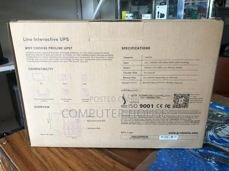 Prolink 1200VA Ups