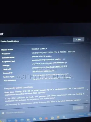 Hp I7 5 Gen Laptop