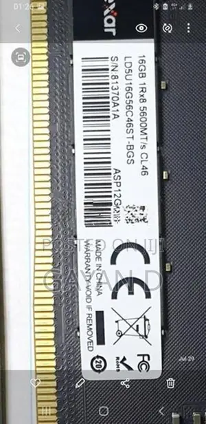 DDR 5 16GB 5600Mhz Desktop Ram