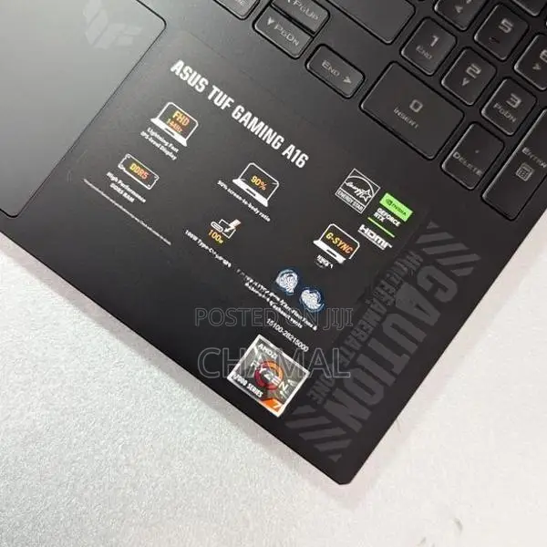 Asus TUF A16 Ryzen 7-7445HS|16” inch WUXGA 144Hz|16GB DDR5|512GB NVMe