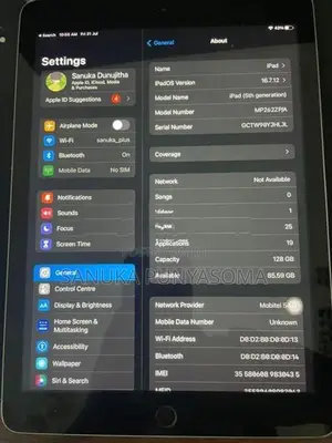 Apple iPad 5th Generation 128GB (Sim/Wi-Fi)