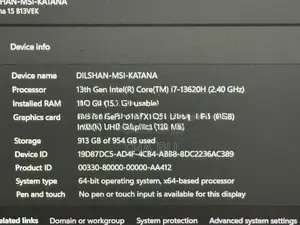 MSI KATANA 15 B13V WITH FULL GAMING SETUP