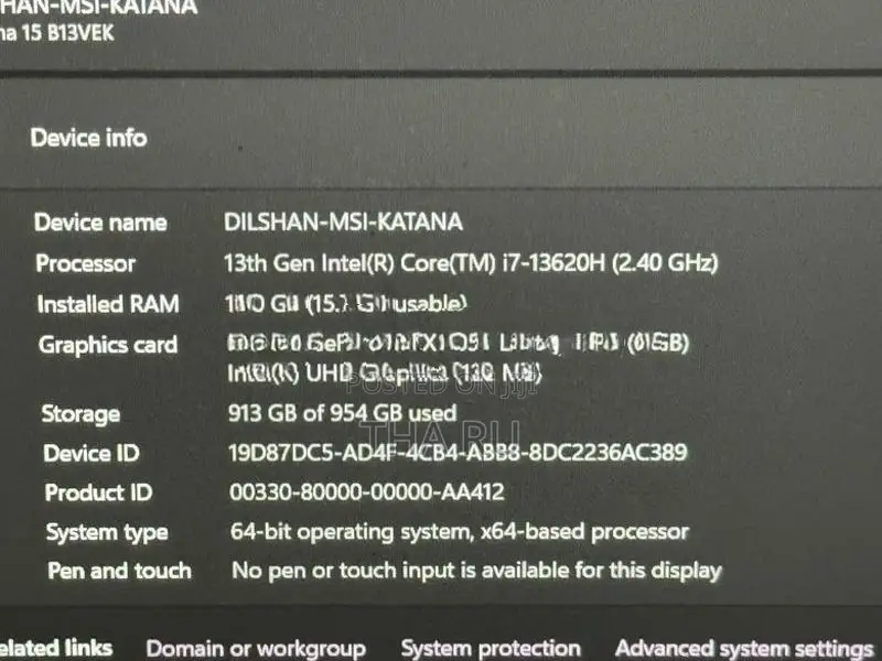 MSI KATANA 15 B13V WITH FULL GAMING SETUP