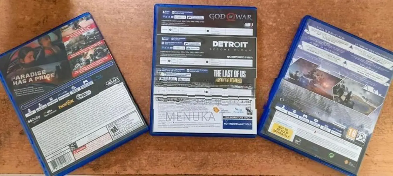 Three PS4 Physical Disk Games