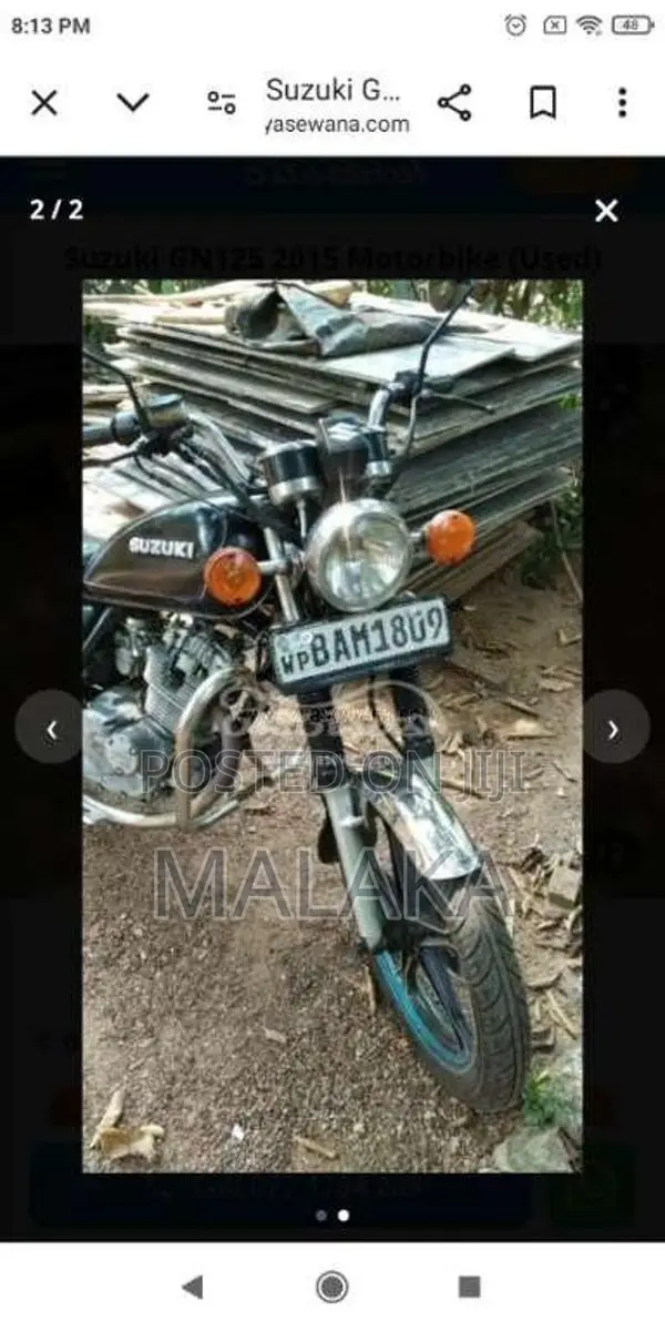 Suzuki GN125 2013 motorcycle Unregistered (Recondition)