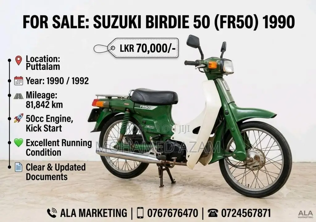 Suzuki Birdie 1990 Motorbike (Used)