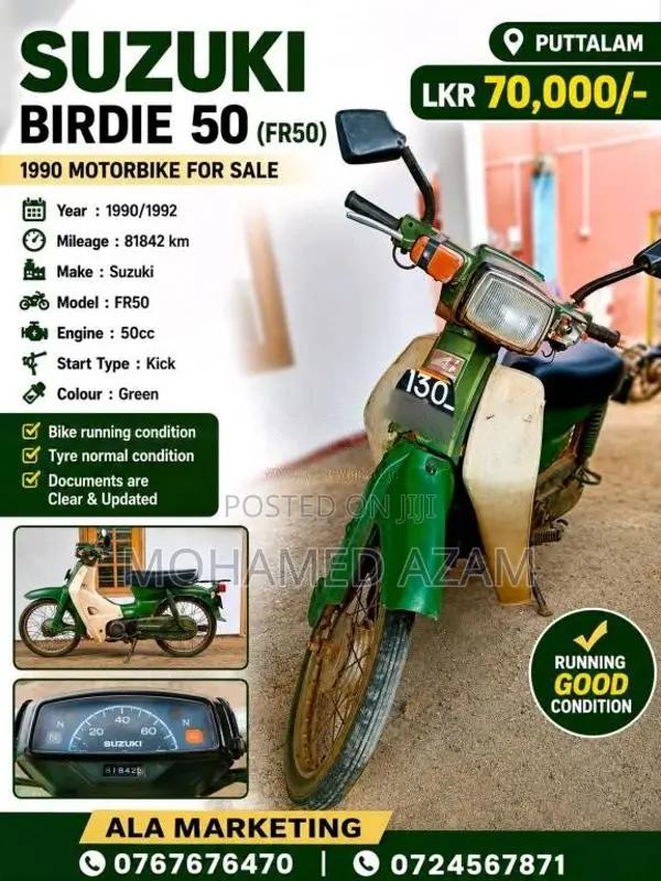 Suzuki Birdie 1990 Motorbike (Used)