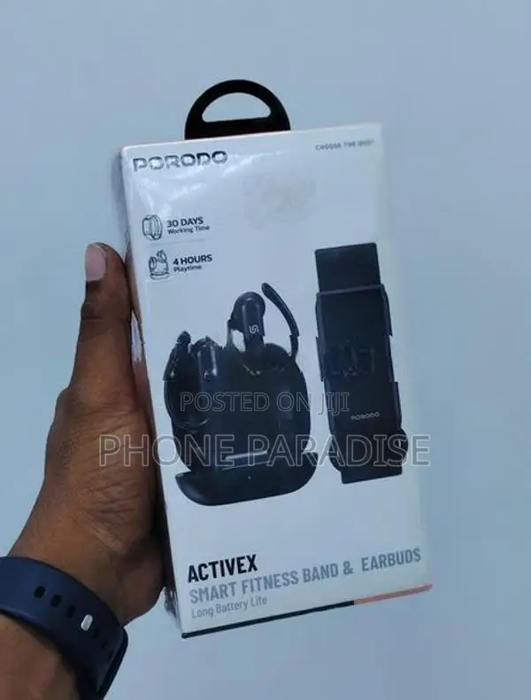 Porodo Activex Smart Fitness Band with Earbuds