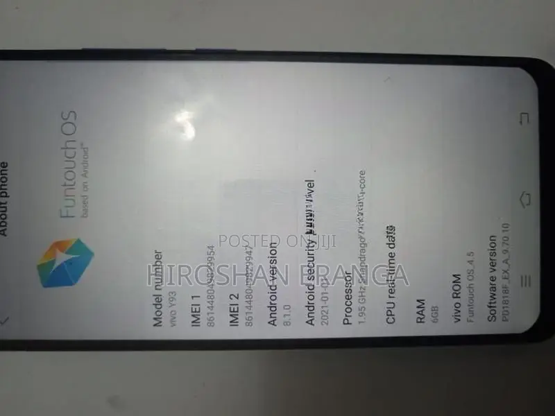 Vivo Y93 6GB 128GB (Used)