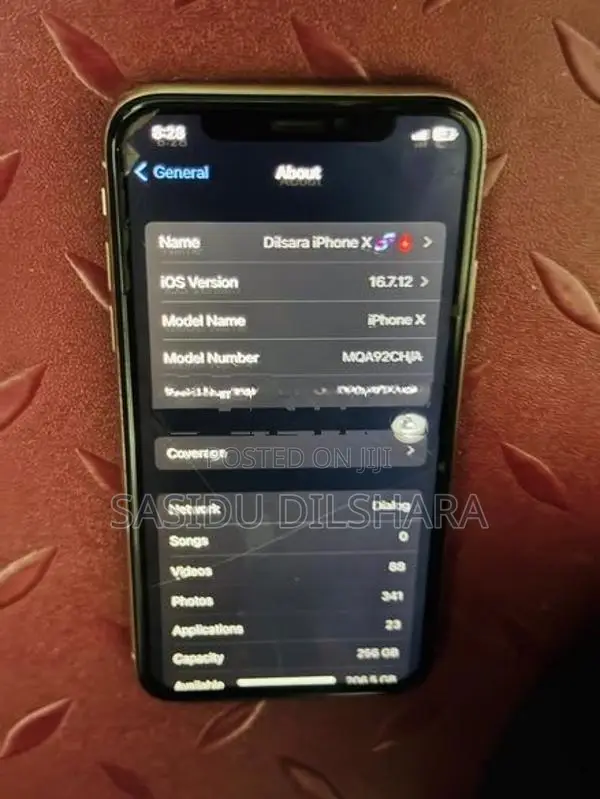 Apple iPhone X 256gb (Used)