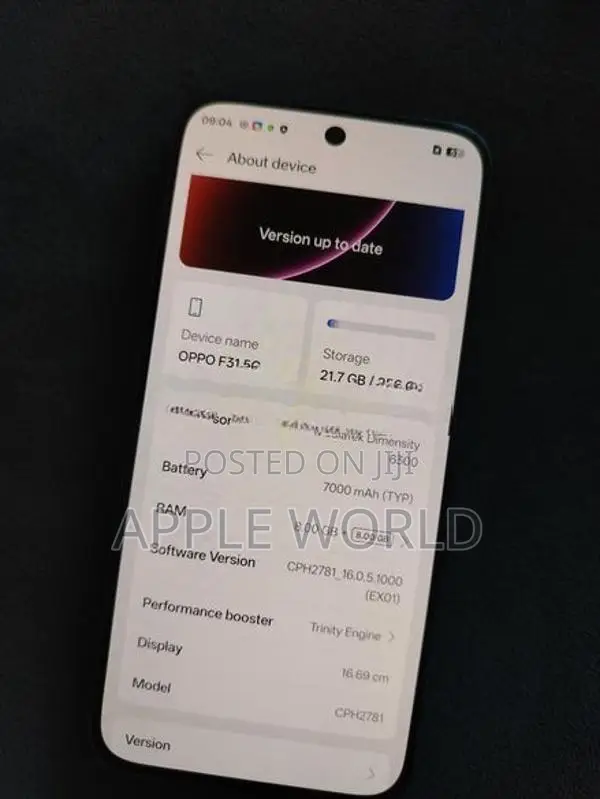 Oppo F31 5g 8gb 256GB (Used)