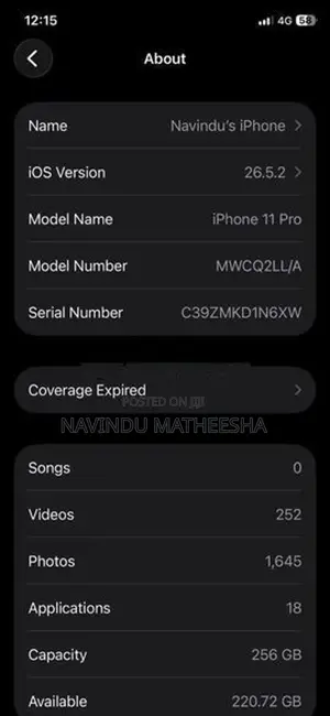 Apple iPhone 11 Pro (Used)