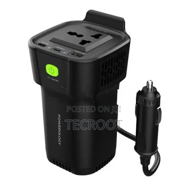 Powerlogy 150W Cup Holder Power Inverter